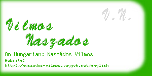 vilmos naszados business card